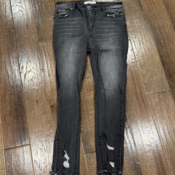 KanCan Denim - KanCan Black Distressed Skinny Jeans